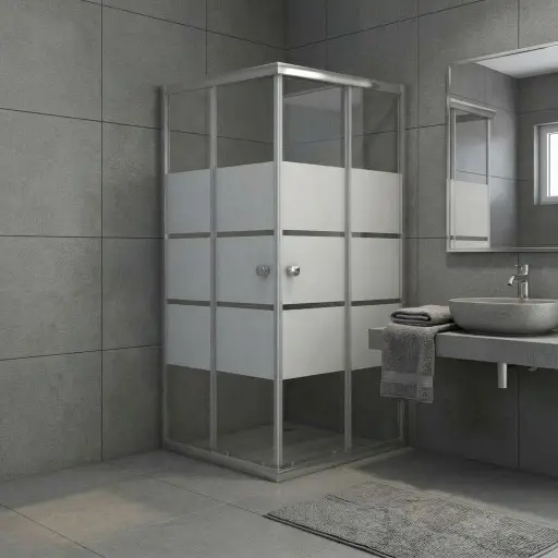 Trabzon ev projeleri için desenli kumlama camlı duş kabini modelleri